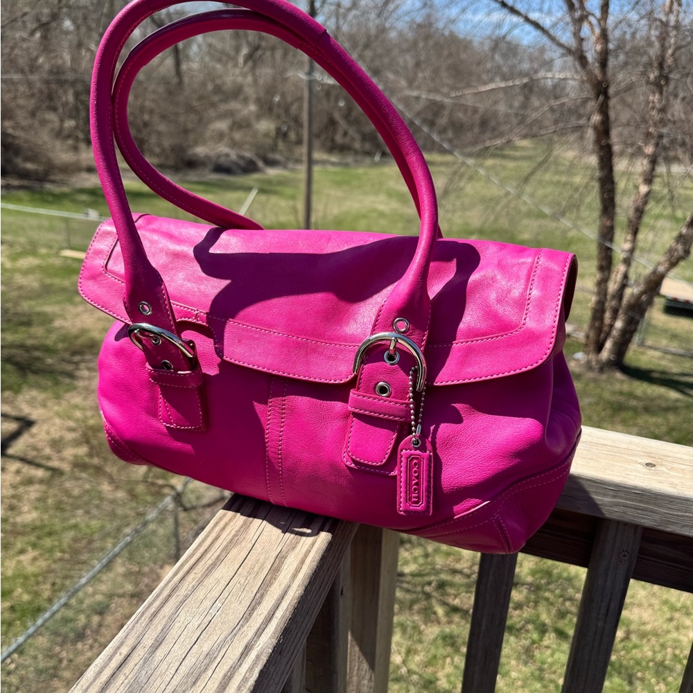 Coach 9636 Hot Pink Hampton Satchel